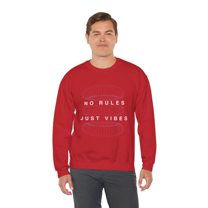 No Rules Just Vibes Dark - Unisex Heavy Blend™ Crewneck Sweatshirt