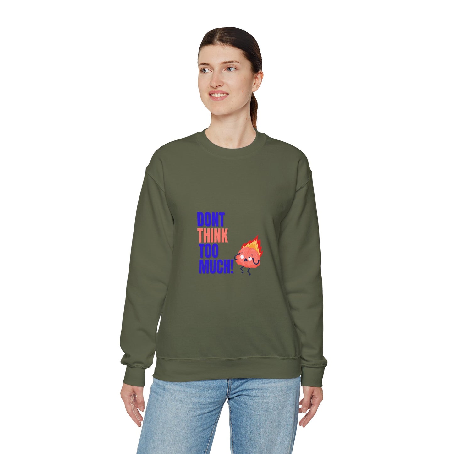 Denk niet te veel na - Unisex Heavy Blend™ Crewneck Sweatshirt