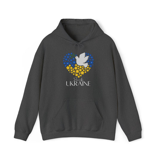 Peace for Ukraine donker - Unisex Heavy Blend™ Hooded Sweatshirt