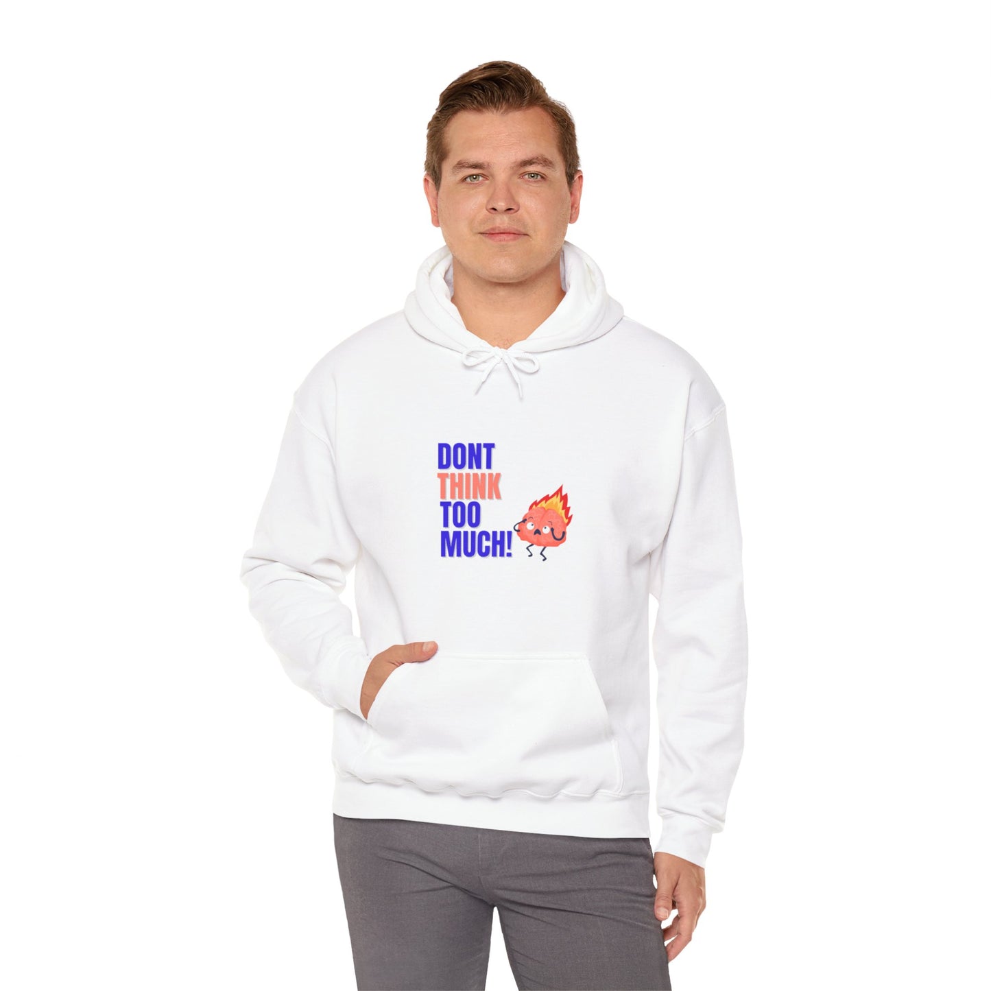 Denk niet te veel na - Unisex Heavy Blend™ Hooded Sweatshirt