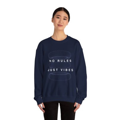 No Rules Just Vibes Dark - Unisex Heavy Blend™ Crewneck Sweatshirt