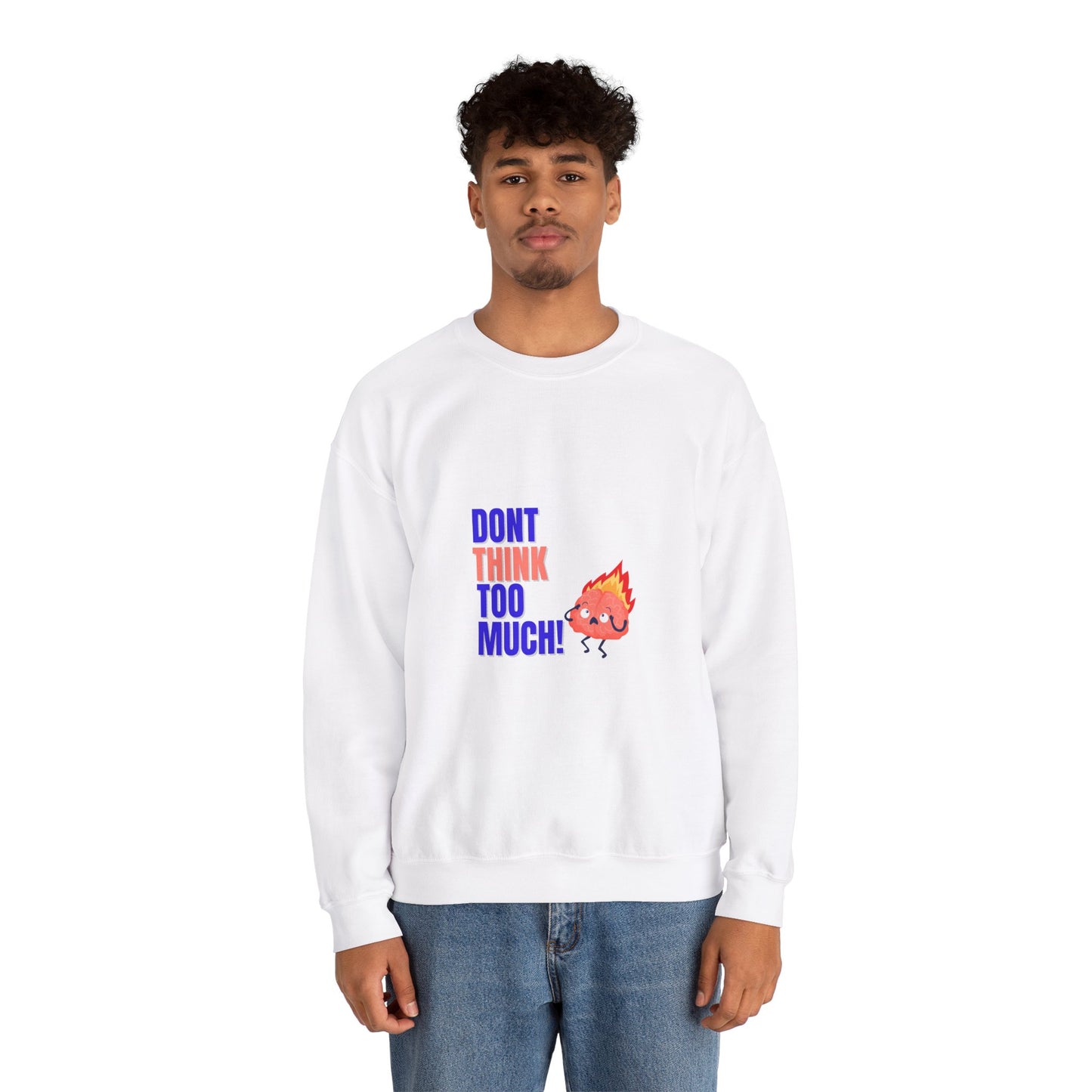 Denk niet te veel na - Unisex Heavy Blend™ Crewneck Sweatshirt