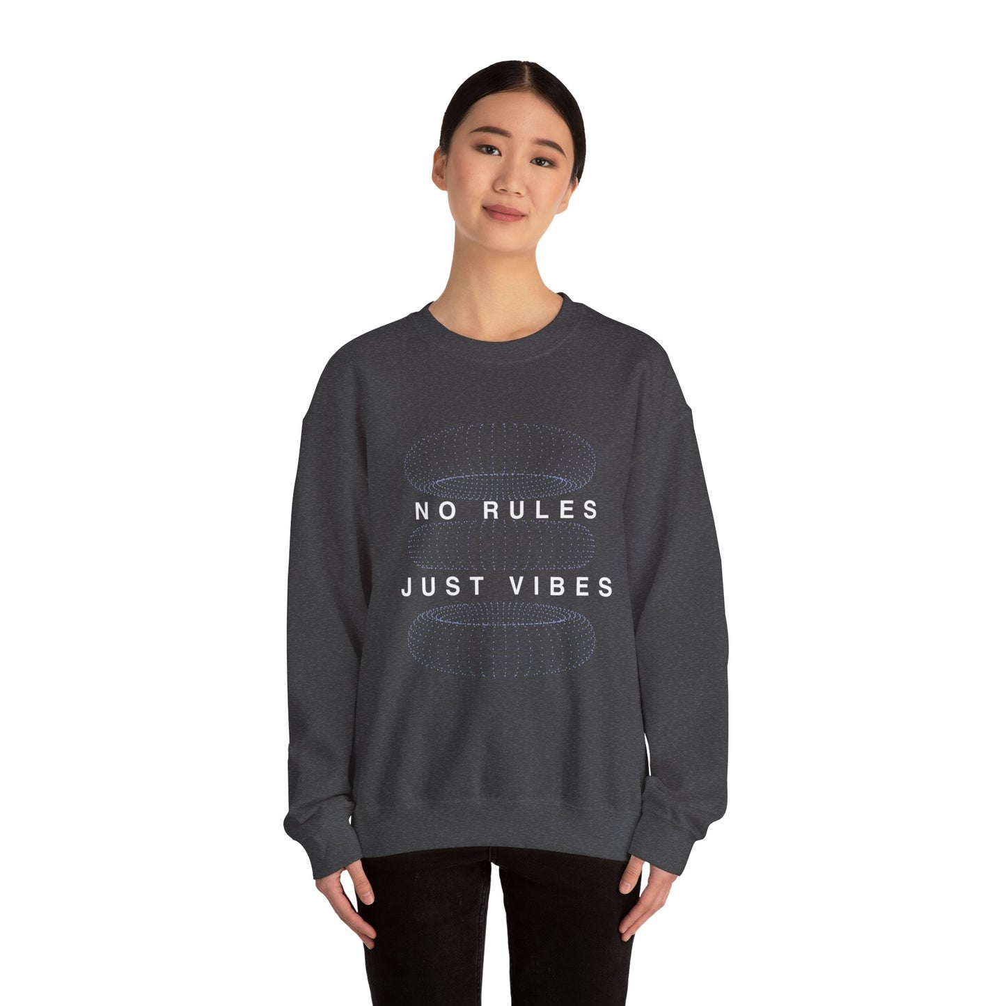 No Rules Just Vibes Dark - Unisex Heavy Blend™ Crewneck Sweatshirt