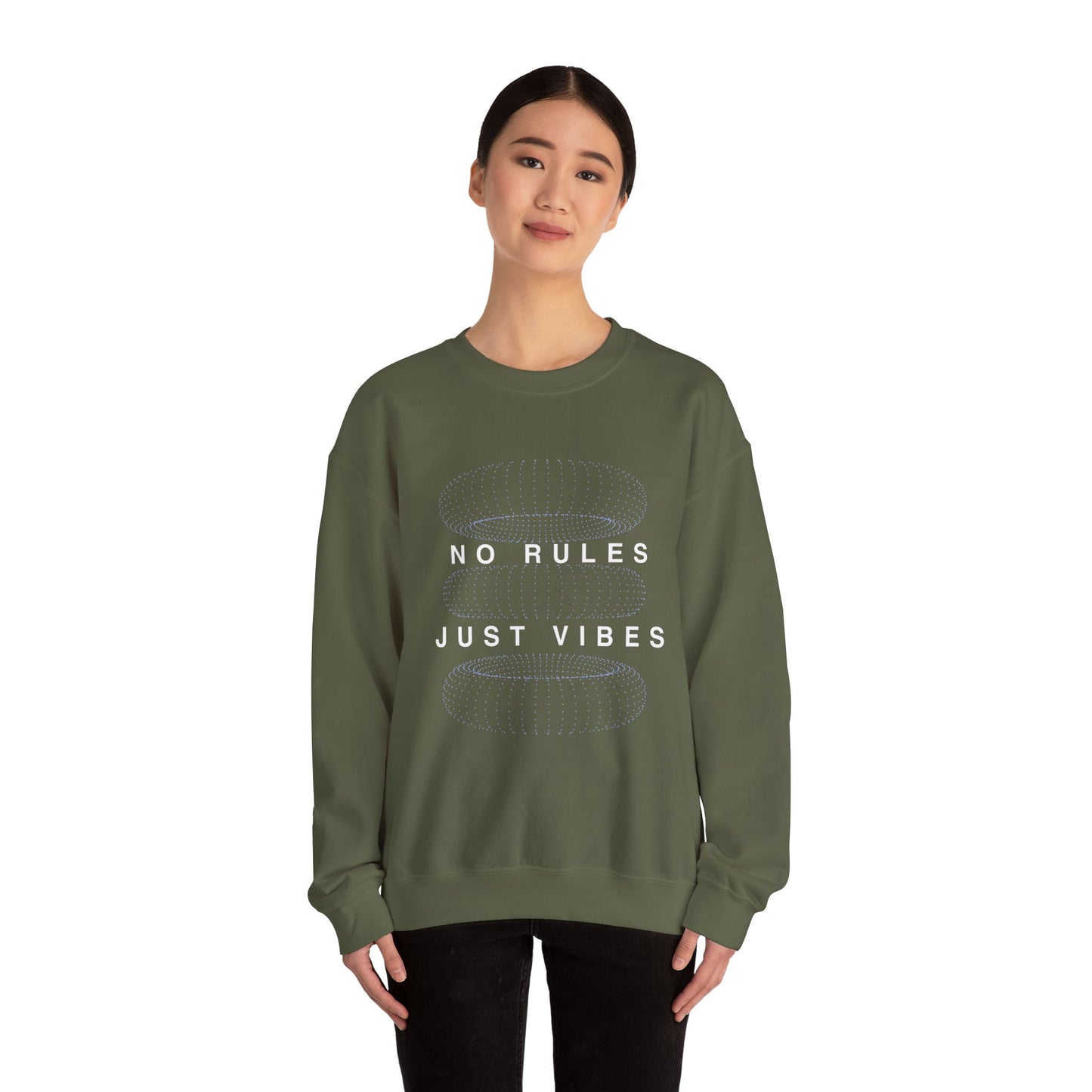 No Rules Just Vibes Dark - Unisex Heavy Blend™ Crewneck Sweatshirt