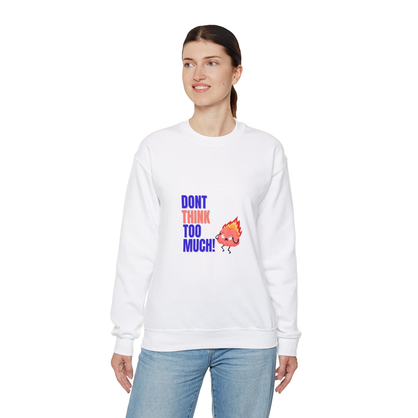 Denk niet te veel na - Unisex Heavy Blend™ Crewneck Sweatshirt