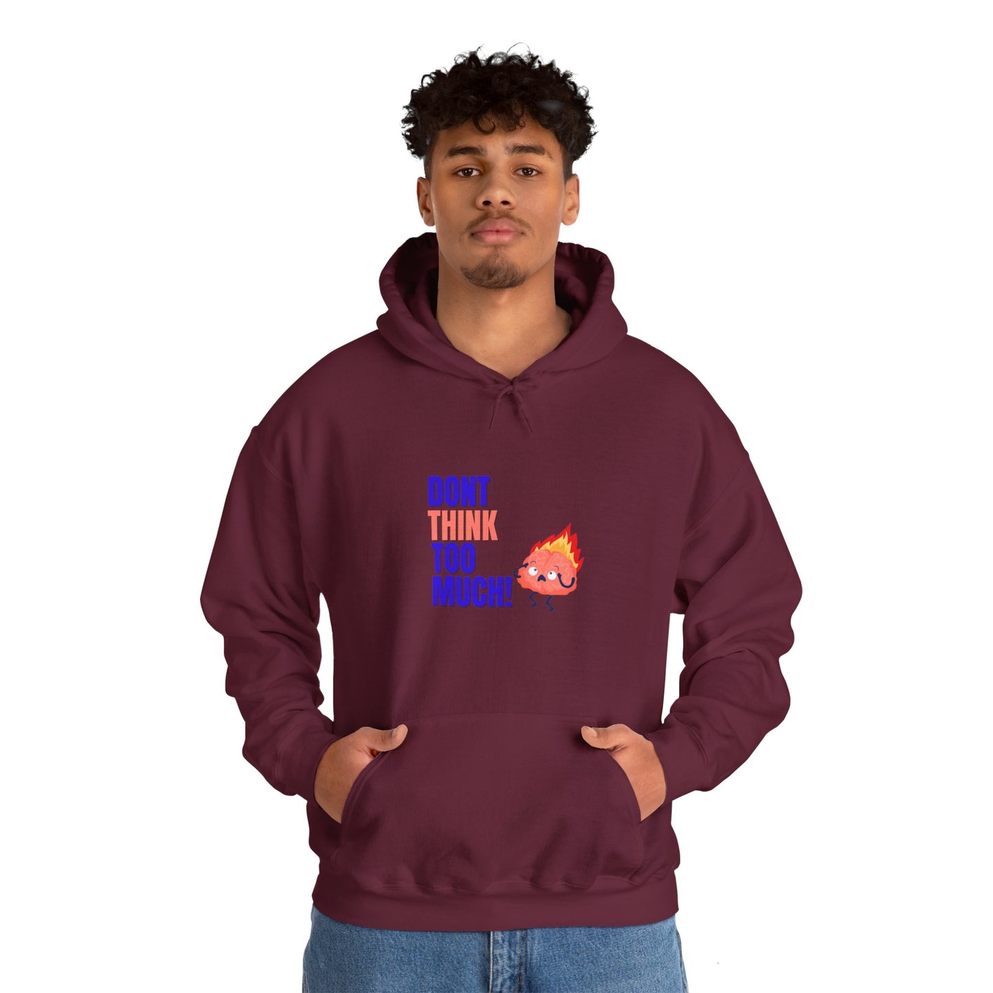 Denk niet te veel na - Unisex Heavy Blend™ Hooded Sweatshirt