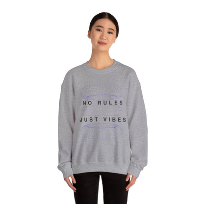 No Rules Just Vibes Light - Unisex Heavy Blend™ Crewneck Sweatshirt