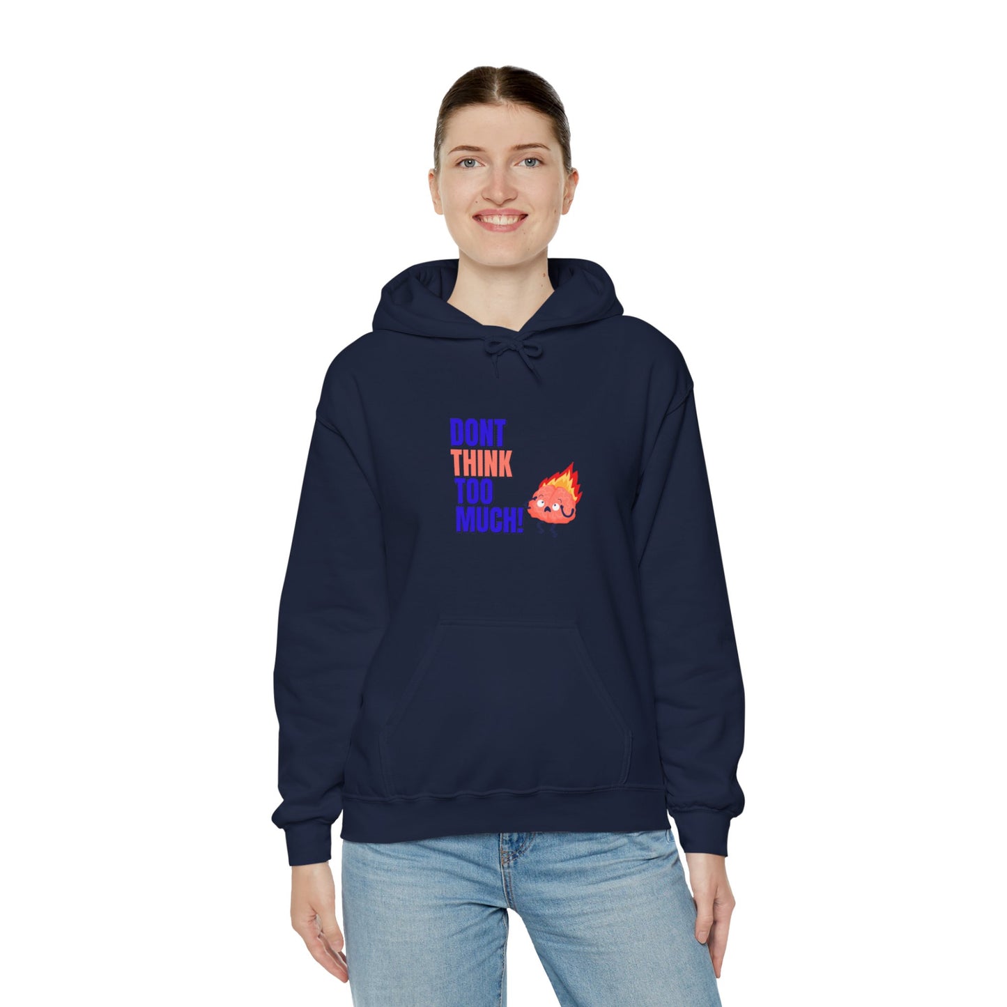 Denk niet te veel na - Unisex Heavy Blend™ Hooded Sweatshirt