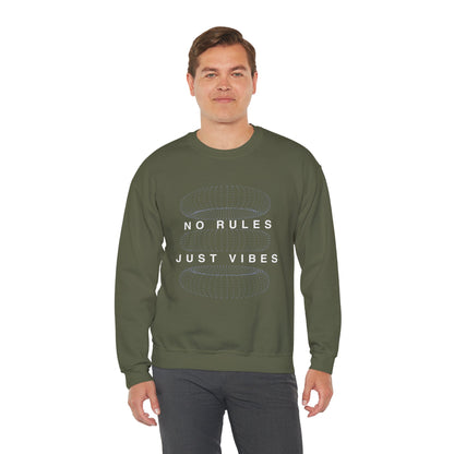 No Rules Just Vibes Dark - Unisex Heavy Blend™ Crewneck Sweatshirt