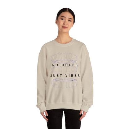 No Rules Just Vibes Light - Unisex Heavy Blend™ Crewneck Sweatshirt