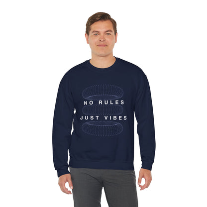 No Rules Just Vibes Dark - Unisex Heavy Blend™ Crewneck Sweatshirt